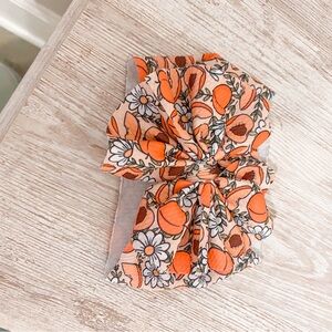 Floral Peach Print Head-Wrap Baby